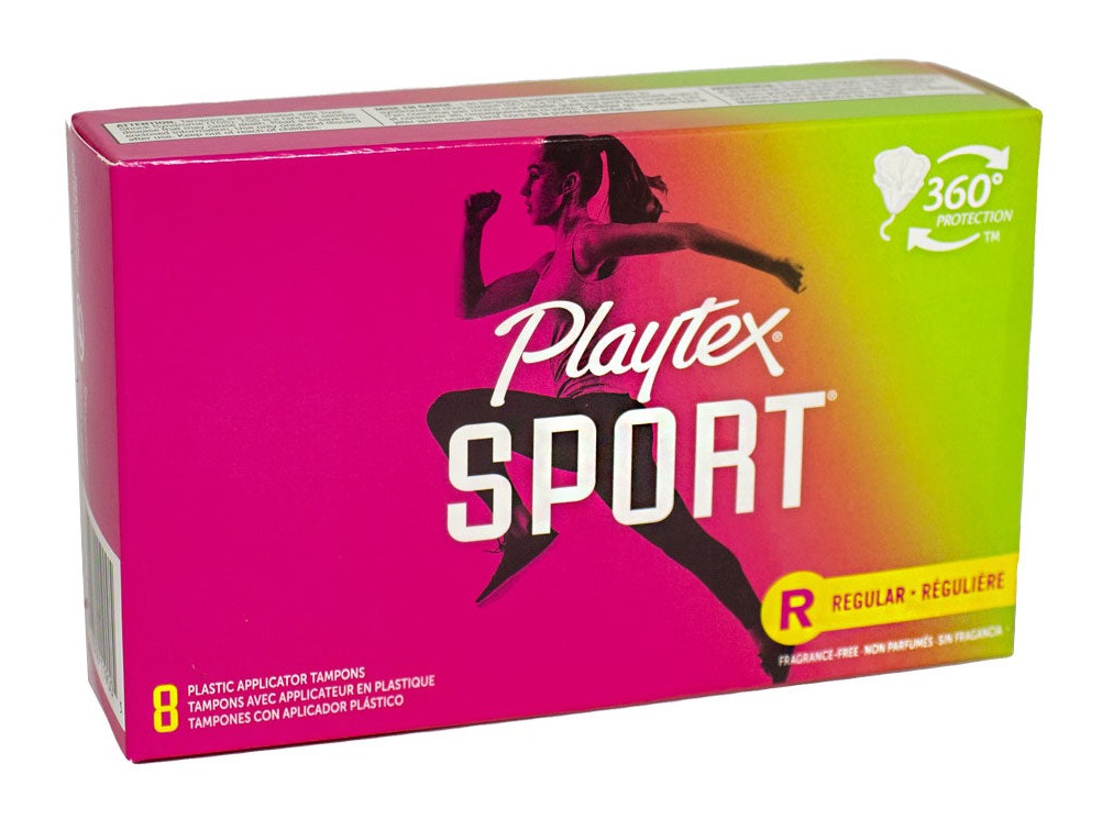 Playtex Sport Regular Tampons - Box of 8 (Fragrance Free)