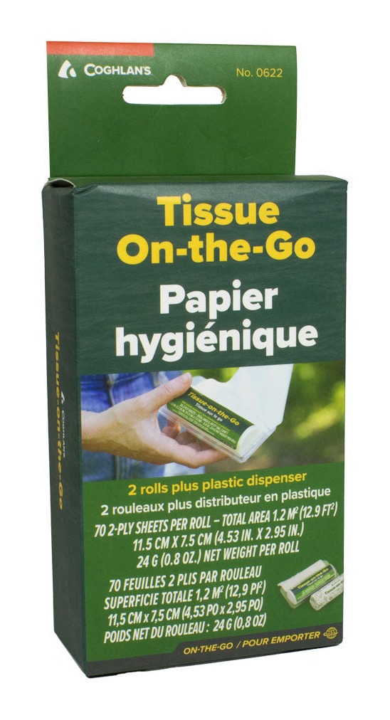 Coghlan's Tissue on the Go With Plastic Dispensers - Pack of 2