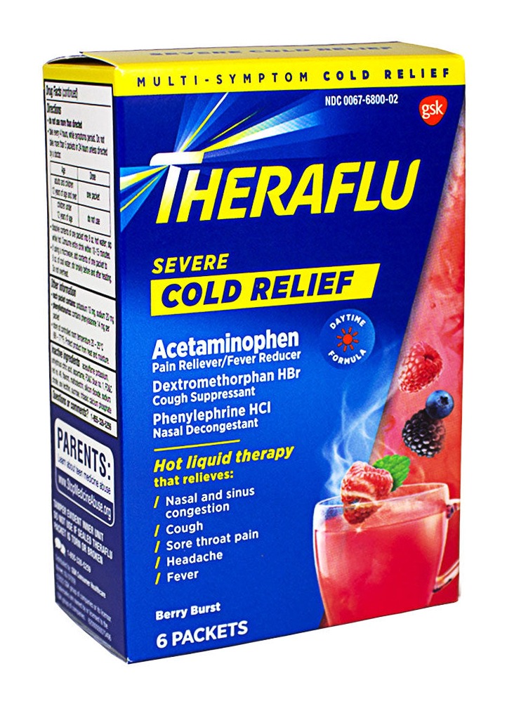 Theraflu Severe Cold & Cough Daytime - Box of 6 Packets