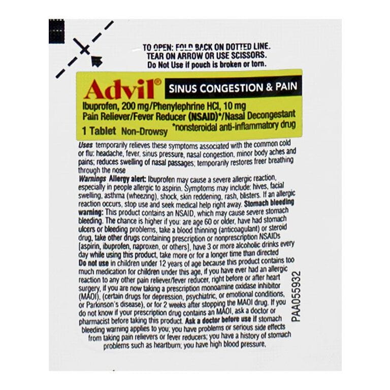 Advil Sinus Congestion & Pain - Pack of 1