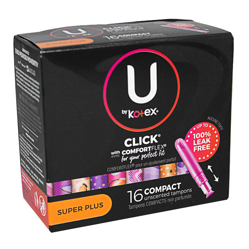 U By Kotex Click Compact Tampons Super Plus - Box of 16