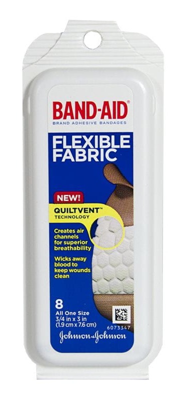 Johnson & Johnson Flexible Fabric Band-Aids - Pack of 8