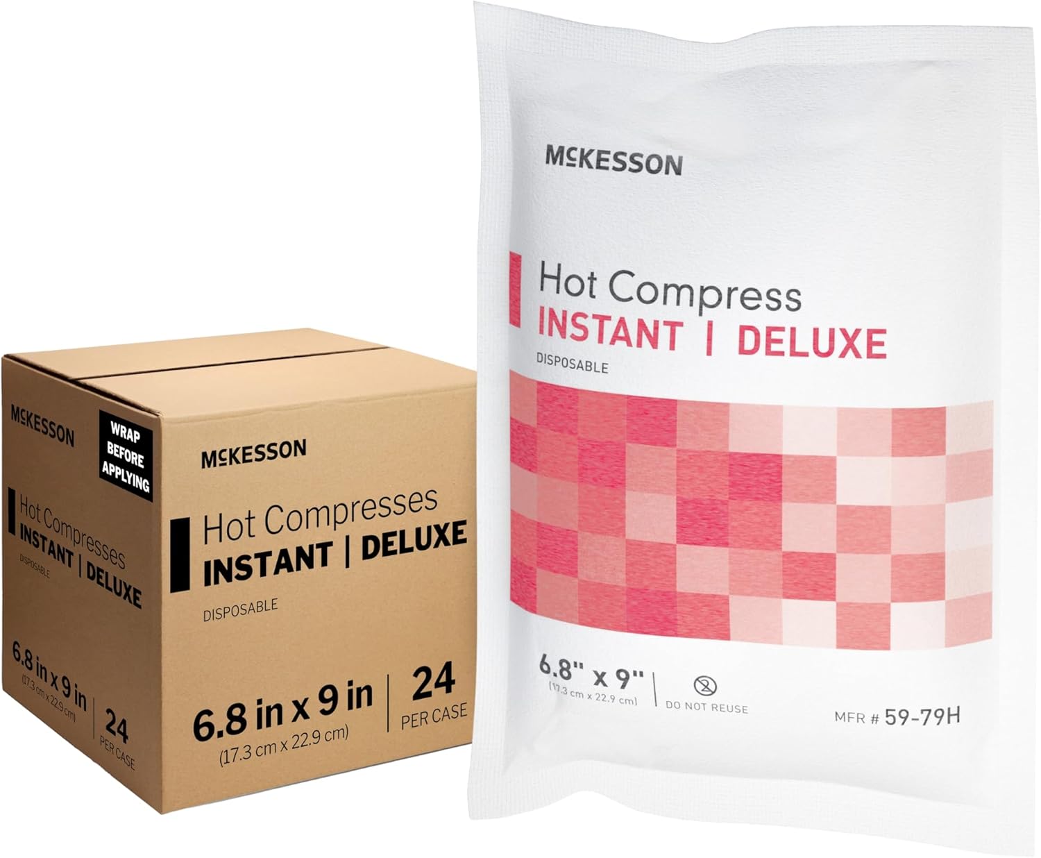 McKesson Hot Compress Instant Hot Pack 6" X 9", 24 Pack