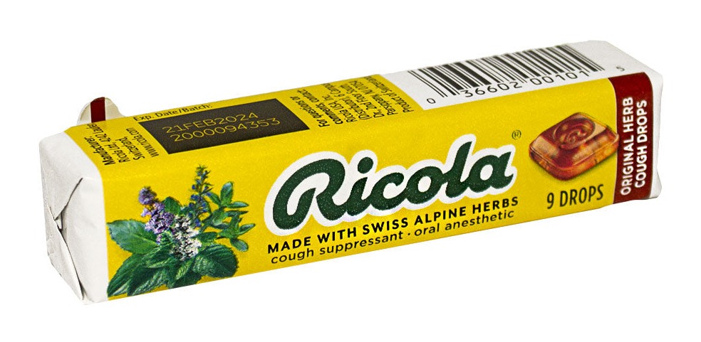 Ricola Natural Herb Throat Drops - Stick of 9
